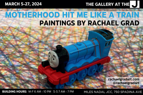 Motherhood Hit Me Like a Train art at Gallery at the J Toronto