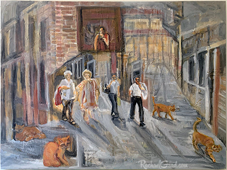 Venetian Alley original painting by Artist Rachael Grad