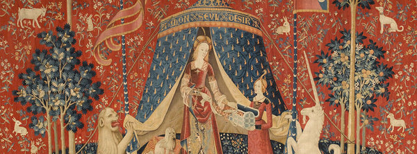 Desire from the Lady and the Unicorn Tapestry series. Image sourced from: https://commons.wikimedia.org/wiki/File:The_Lady_and_the_unicorn_Desire.jpg