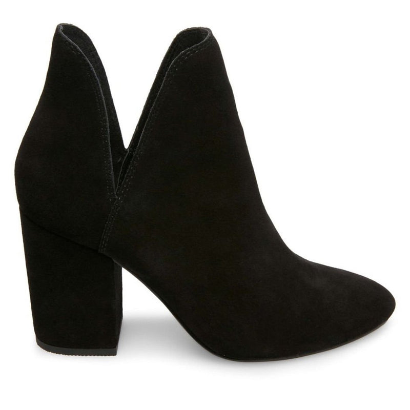 Converger Oxido expedido Steve Madden Rookie - Black Suede Dual Open Side V Pull-On Bootie