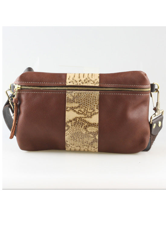 The Breckenridge Hip Bag - Cognac Rattlesnake