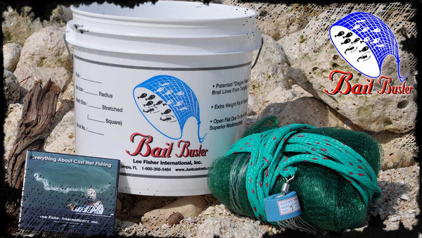 Bait Buster Mullet 1-1/4 sq. Cast Net  Florida Fishing Outfitters -  Florida Fishing Outfitters Tackle Store