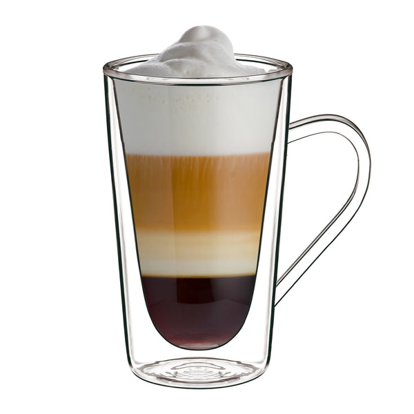 LUIGI BORMIOLI Latte Macchiato Thermic Design Doppelwand Glas Kaffee 0,34 L Set 