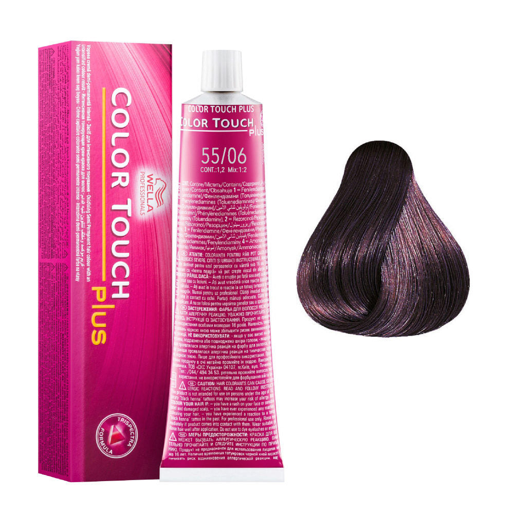 kennis koppeling Alsjeblieft kijk Wella Color Touch Plus 55/06 Intense Light Brown/Natural Violet Demi-P –  Beans Beauty