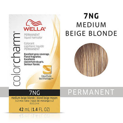 Wella Color Charm Liquid Permanent Hair Color 7NG - Medium Beige Blond –  Beans Beauty