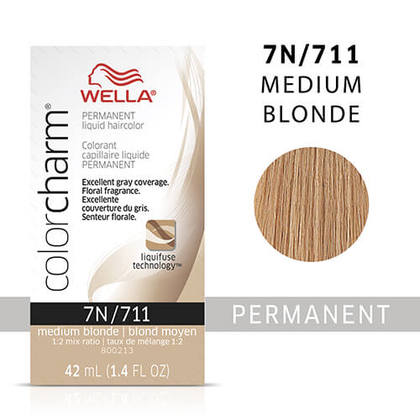 Wella Color Charm Liquid Permanent Hair Color 7N - Medium Blonde – Beans  Beauty