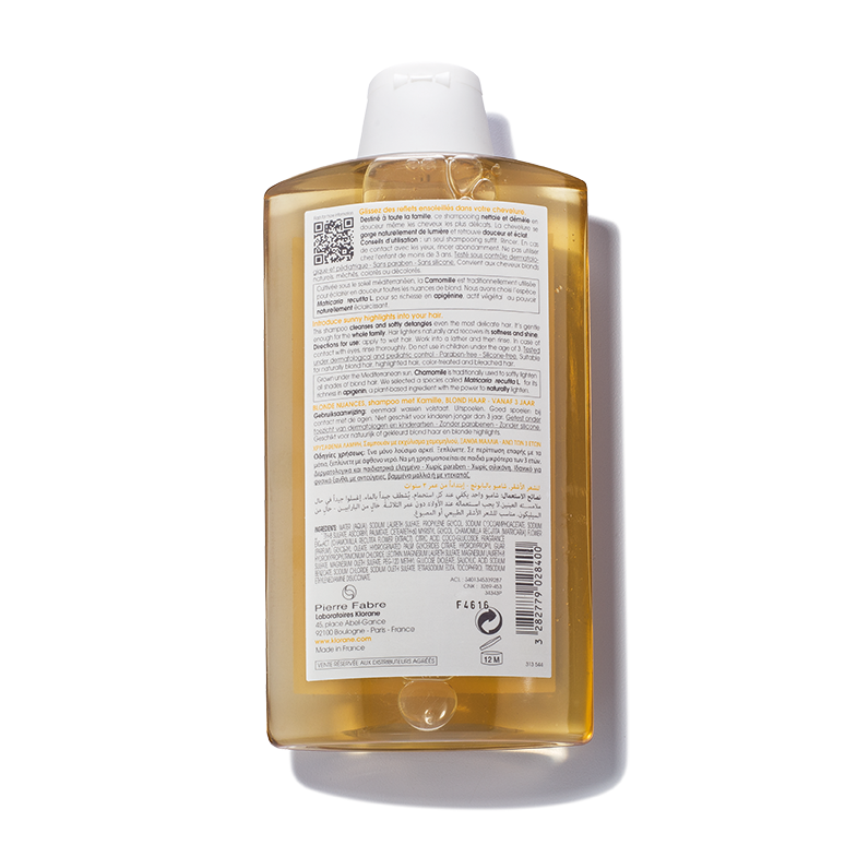 Klorane Blonde Highlights Shampoo With Camomile Repairs and Brightens Beans