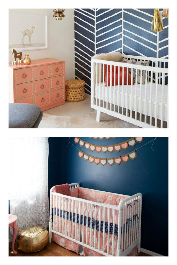 navy blue nursery ideas for girl