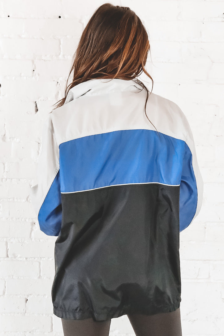 blue and black nike windbreaker