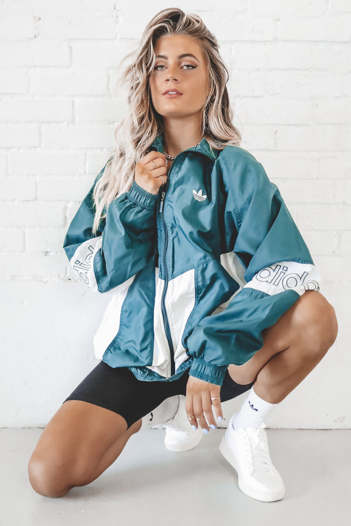 oversized adidas windbreaker