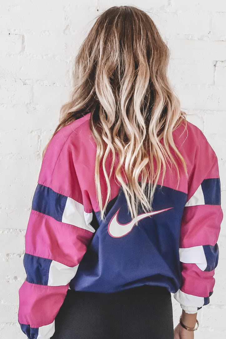 vintage nike colorblock windbreaker