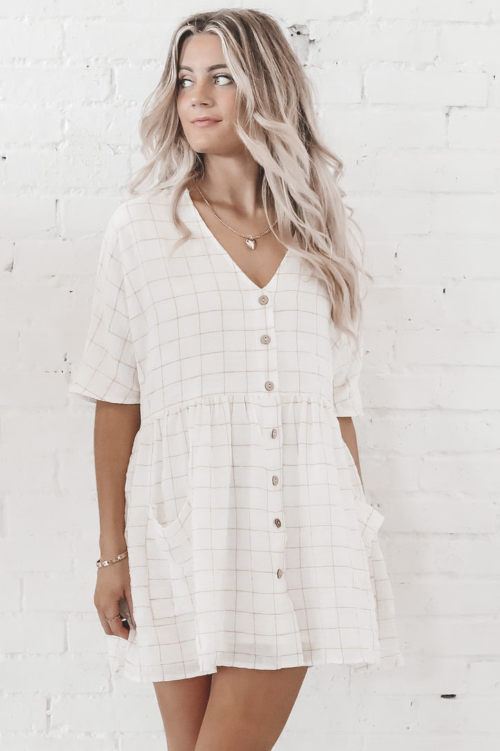 button up babydoll dress