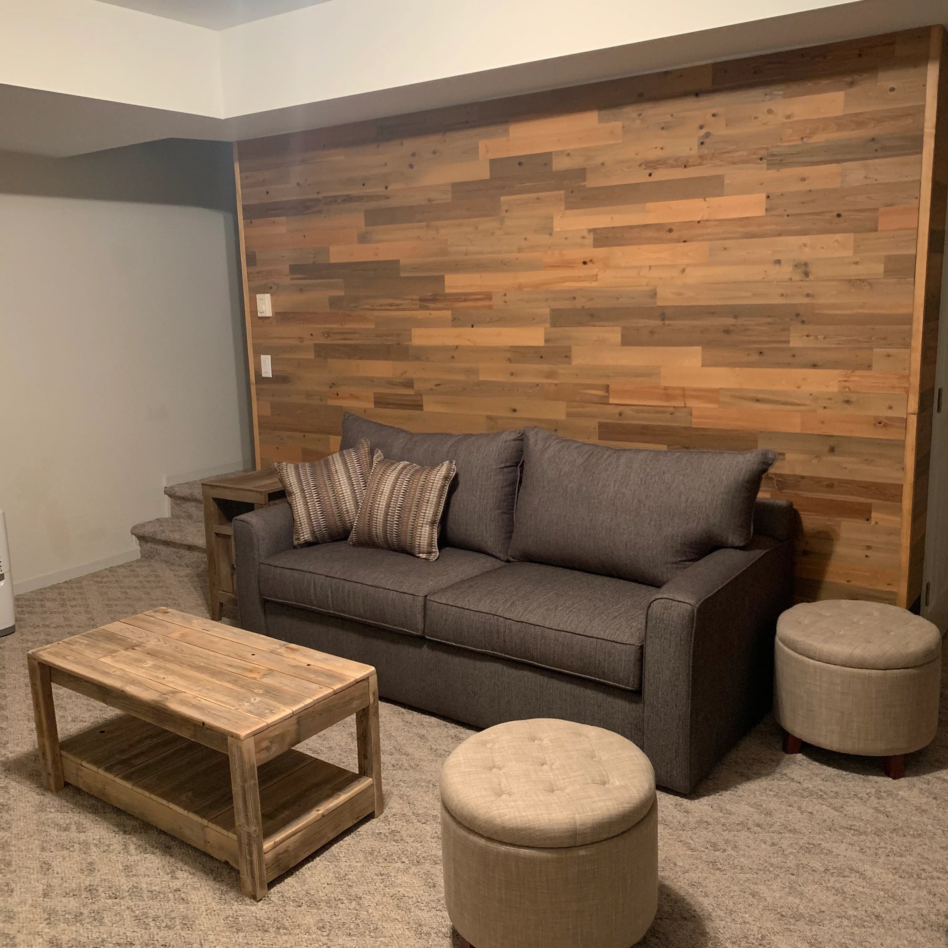 Timberchic Tablones de pared de madera recuperados de bricolaje –  Aplicación simple de revestimiento de pared para decoración de paredes y  mejoras del