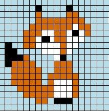 Pixel Art Renard Pour Enfant