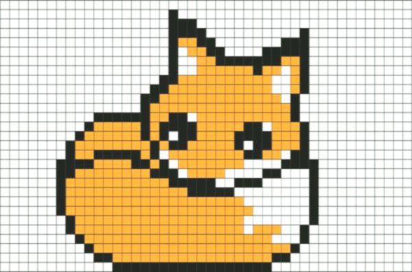 Pixel Art Renard Bébé