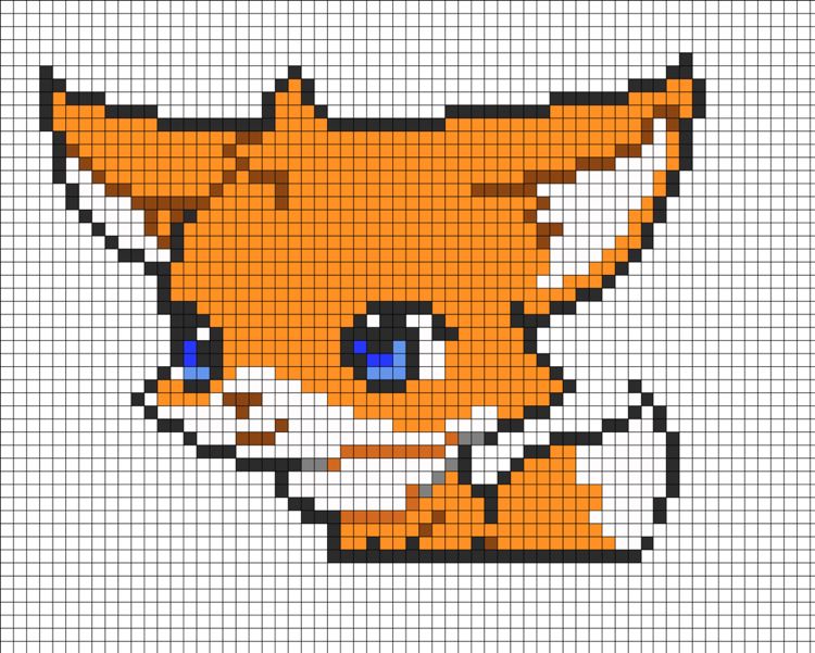 Pixel Art Renard Pokémon