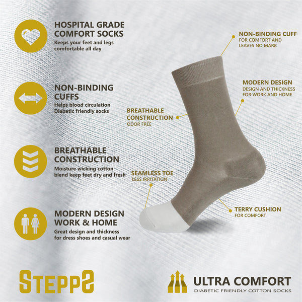 5 pairs LARGE Diabetic-friendly non slip safety hospital socks falls  prevention