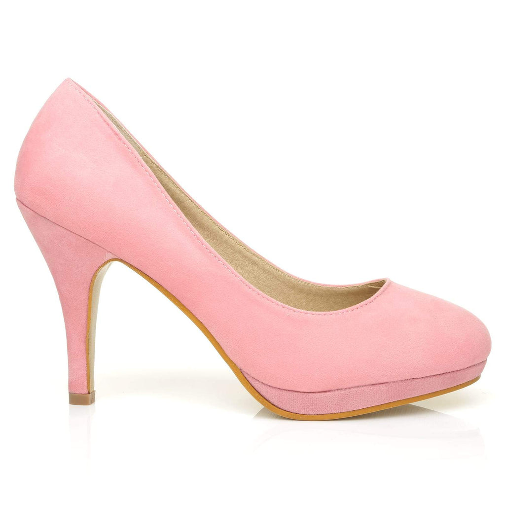 baby pink court heels