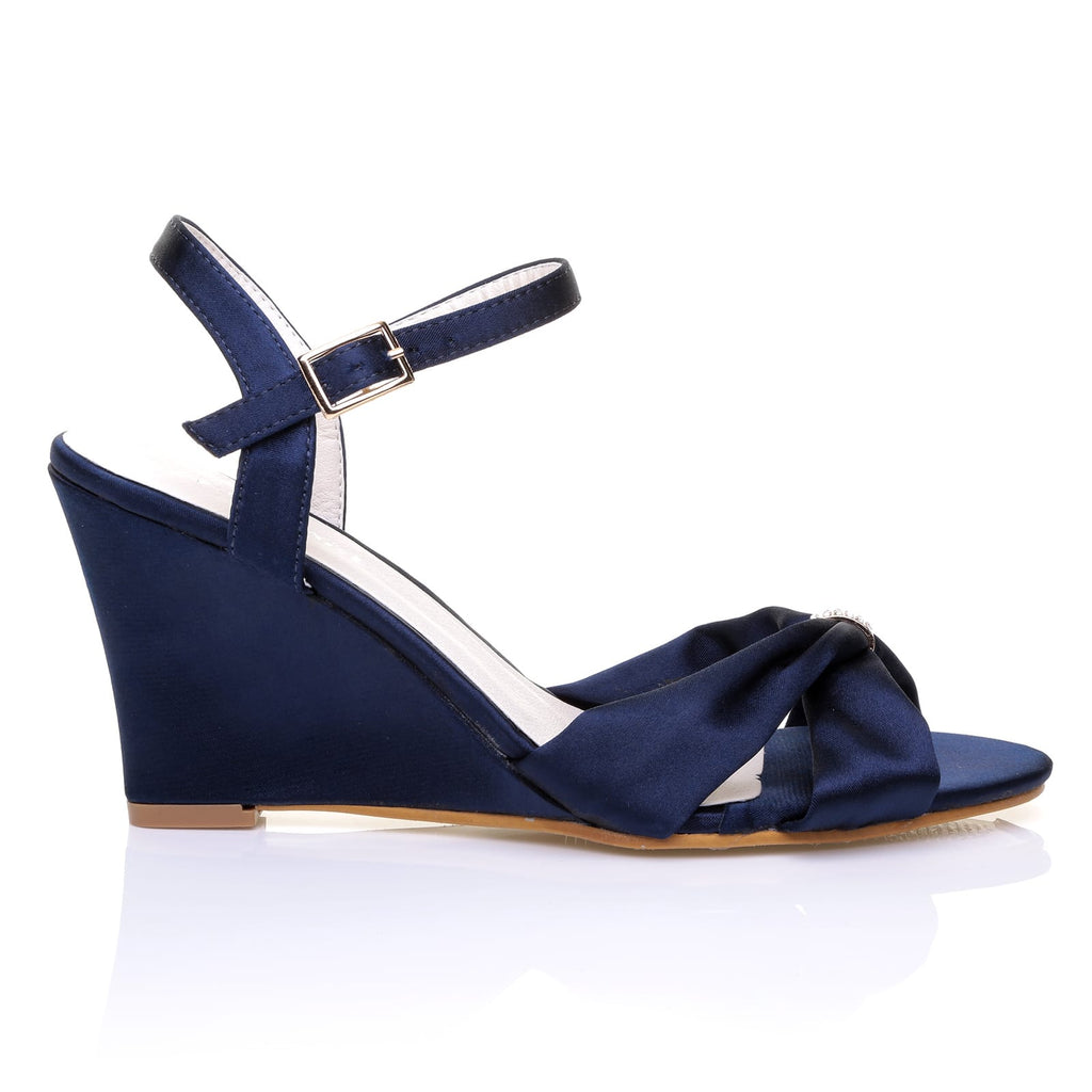 navy blue strappy heels