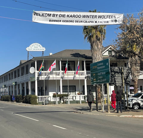 A welcome Banner over the main road in Middelburg, Eastern Cape