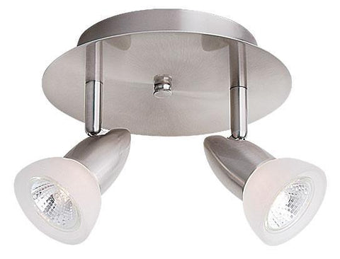 Ck44 2 Sch 2 Light Satin Chrome Circular Track Halogen Ceiling Fixture