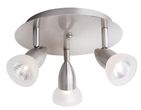 Ck44 3 Sch 3 Light Satin Chrome Circular Track Halogen Ceiling