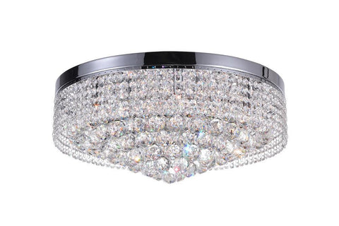 velie 12 wide round crystal ceiling light