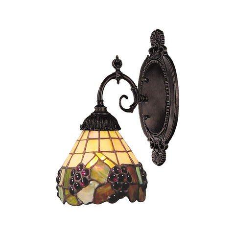 Plafonnier verrerie style Tiffany Bronze 2x60W E27 Quoizel