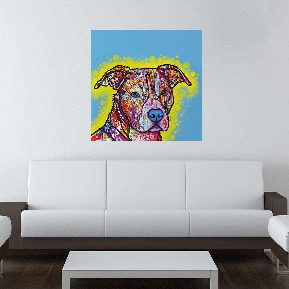 Painted Pit Bull Wall Sticker Decal Animal Pop Art by Dean Russo