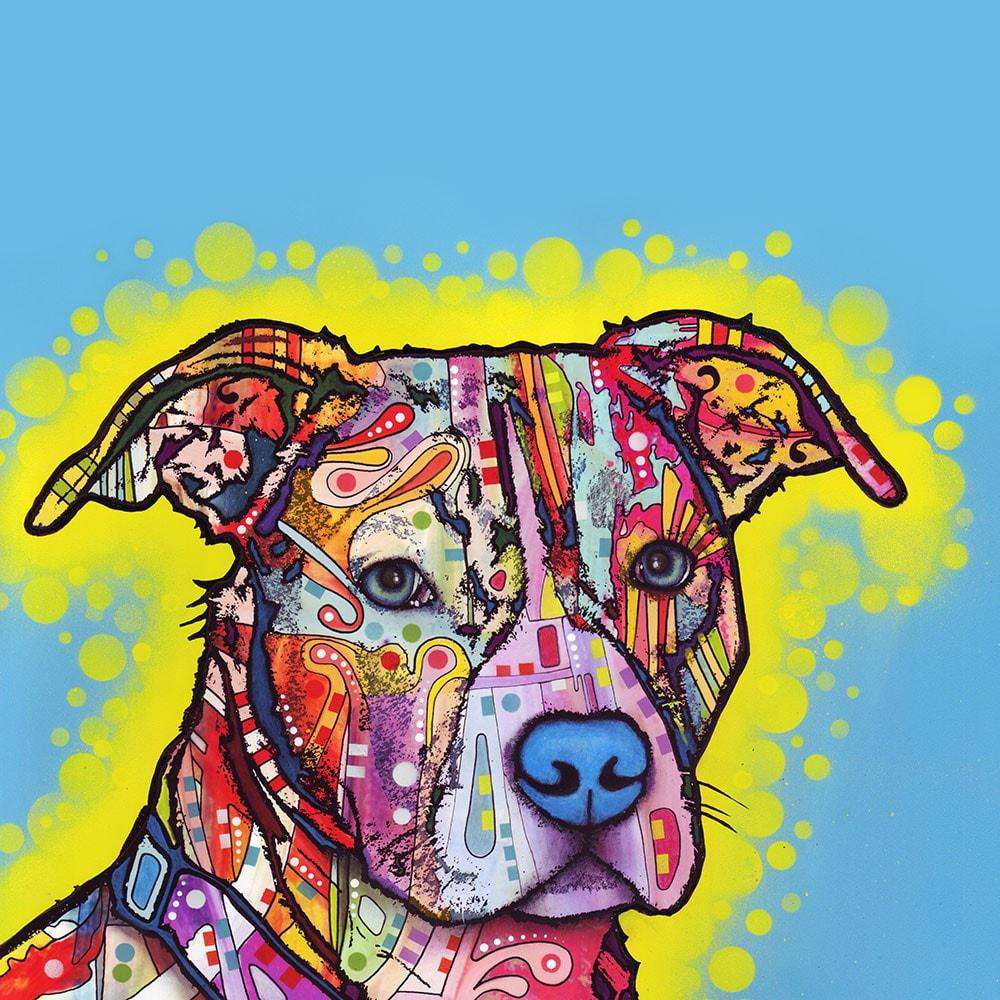 Painted Pit Bull Wall Sticker Decal Animal Pop Art By Dean Russo