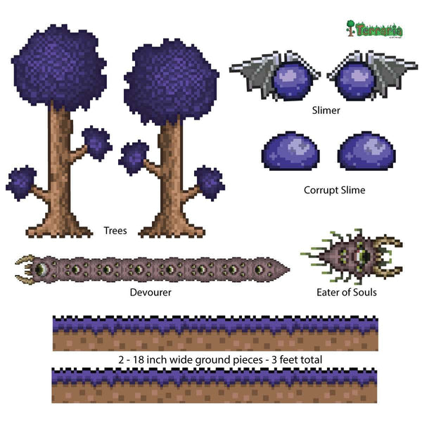 Terraria Corruption Biome Wall Decals