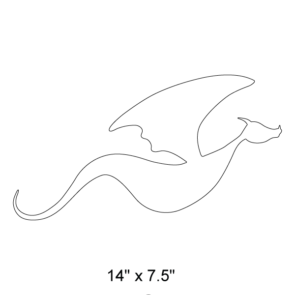 dragon flight pumpkin stencil