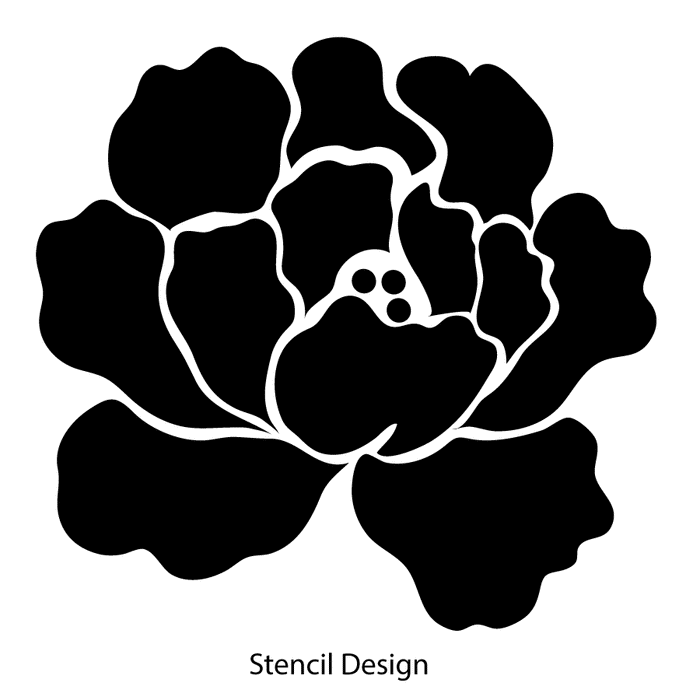 rose flower stencil