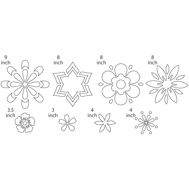 Flower Wall Stencils  Flower Stencil Pattern Kit – My Wonderful Walls