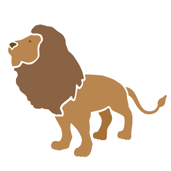 stencils of lions