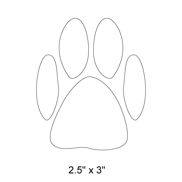 Paw Print Stencil