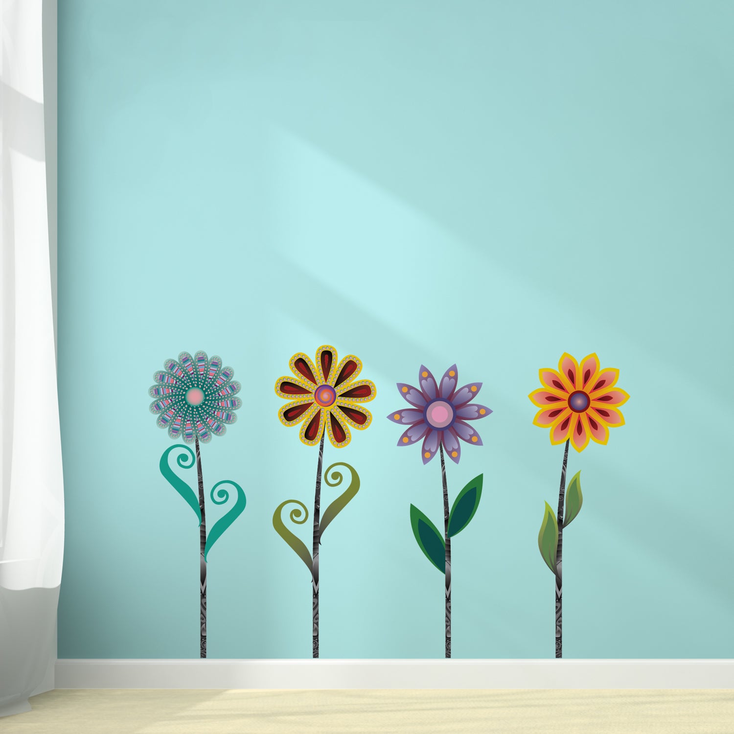 floral wall decals