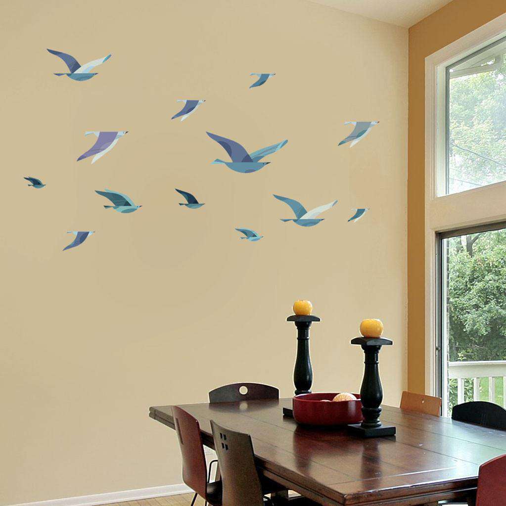 birds flying wall decal