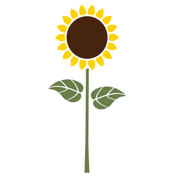 Sunflower Stencil for Farm Themed Kids Room or Baby Nursery