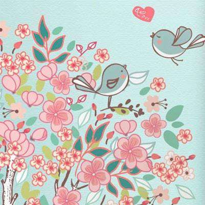 Bird Stickers in Lovely Flower Pattern - Set of 6 Bird Decals – My  Wonderful Walls