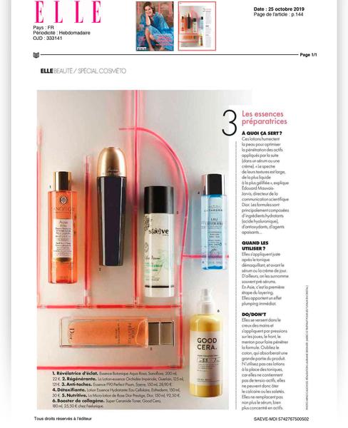 The F90 Radiance Activating Essence highlighted in ELLE magazine!