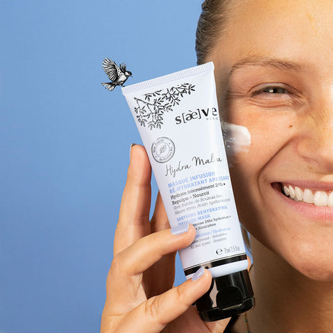 saeve hydra malva mask sun damage skin woman beauty care hydration
