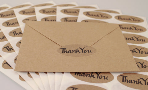 Kraft "Thank You" Oval Labels