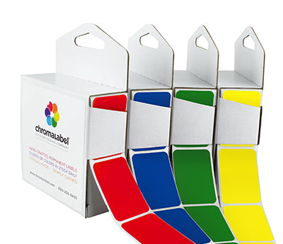 Image of 1" x 1-1/2" Color-Code Rectangular Inventory Labels: 250/Box