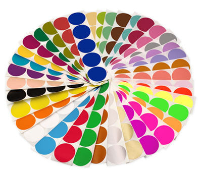 38 colors of colored stickers in single boxes or multi