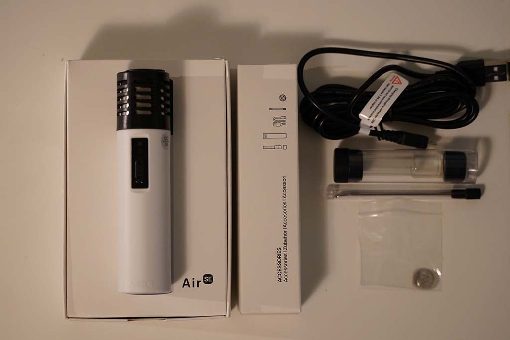 Arizer Air SE Quickstart Guide What's in the Box