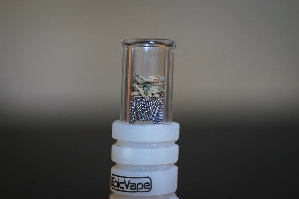 EpicVape E-Nano Review Glass Stem with .015g Microdose