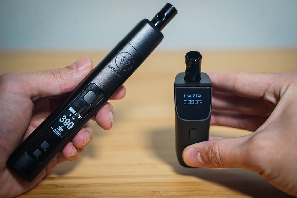 POTV XMAX V3 Pro vs POTV ONE Vaporizer Comparison Controls Comparison