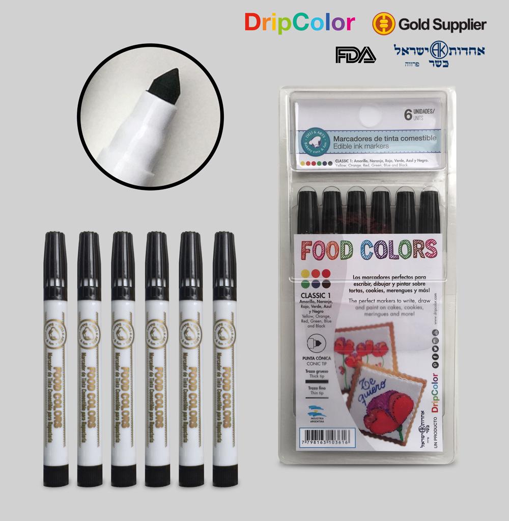 Art Pen DripColor Double Sided Black Pen - Fine Point Marker on One Si –  Art Is In Cakes, Bakery Supply