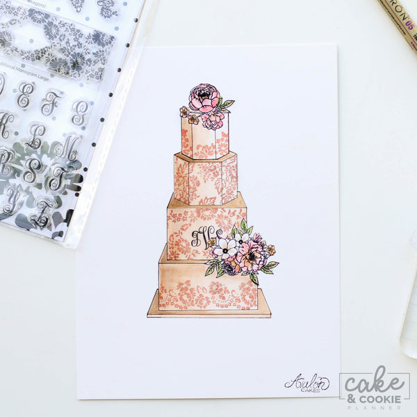 Cake Sketching Stamps Lace Monograms Cake Decorating Tools